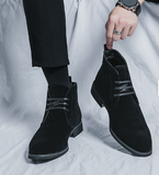 All Seasons Usable Faux Suede Leather Boots Summer Casual Leisure Handsome Dress Shoes Winter Men Snow Boots