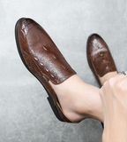 Summer Special Men Made Leather Dress Shoes Comfortable Backless Loafers Mules Men Casual Dress Shoes