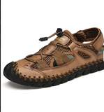 Comfortable Soft Upper Good Quality Summer Beach Fun Men Pure Leather Sandals