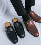 Monk Strap Casual Summer Half Loafers Classic Daily Comfortable Sandals for Men Mules Durable Slippers
