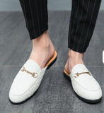 Latest Design Hot Selling Pointed Toe Casual Summer Half Loafers Mules Shoes Durable Men Slide Slippers
