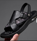 Summer High Quality Arabics Sandals Breathable Genuine Leather Arab Sandals Men Sandale Slippers