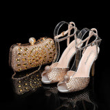Chaussure Mariage Femme Women's Crystal Rhinestone Pearl Bridal Wedding Ankle Strap Dress Shoes Open Toe Stiletto High Heel