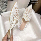 Lace Sandali Donna Femme Summer Slipper Slides Loafer Style Flat Women's Sandals for Ladies