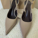 New Autumn Women's Shoes: Pointed-Toe Stylish Versatile High-Heel Pumps with Square Buckle &amp; Ankle Strap