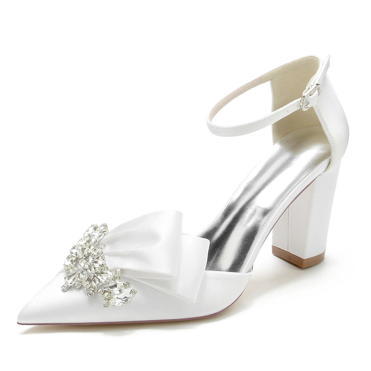 Bride Talons Haut Sexy Escarpins Mules Chunky Block High Women Heels for Wedding