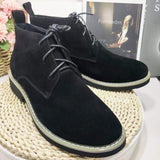 Lace up Fashion Design Durable Comfortable Cowhide Real Genuine Leather Boots for Men