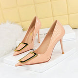 Chaussure Slip on Embroidery Flower Elegant Black Lace 10cm High Pumps Shoes Women Heels for Sexy Ladies