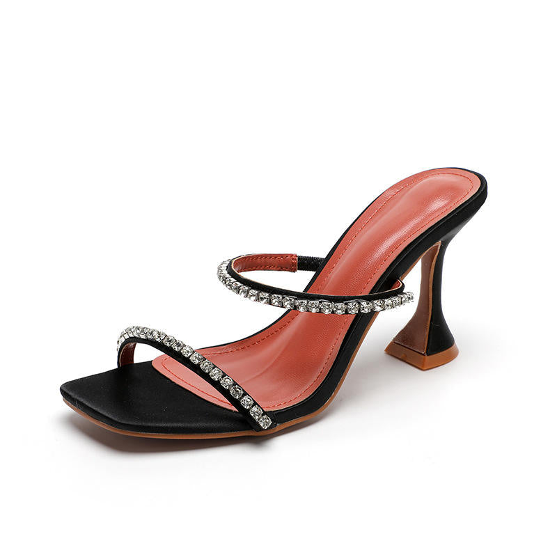 Dropshipping 2025 Sandalias De Salto Alto 1 Pair Kitten Shoes Slippers Women Heels for Ladies Sandals