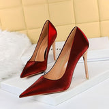 Sandalias De Lujo Para Mujer Factory Wholesale Low MOQ Reflective Leather Sepatu Middle High Stiletto Heels for Lady