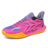 Professional Mens Basketball Shoes Low Top Breathable Mesh Sneakers Lateral Support Purple Black Athletic Sport Training Shoes