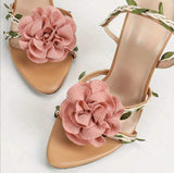 Women's Cross-Border Pastoral Floral Stiletto Heels Sexy Women Sandals Dreamy & Elegant Vine-pattern High-Heel Sandals