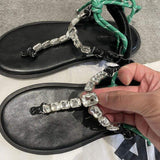 Rope Wanita Sandalias Planas Chain Trendy Summer Flip Flop Slipper Comfortable Flat Sandals