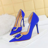 Baby Pink New Trendy Slip on Fashion Shoes Fancy Color Women's Pump Heels