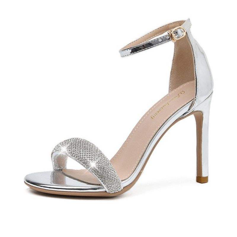 6CM/8CM/10CM Luxury Bling Rhinestone Fashion High Designer Ladies Heels for Elegant Women