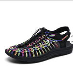 Unisex Women Flat Sandals Popular Fashionable Lightweight Comfortable Breathable Outdoor Men Casual Woven Sandals Shoes