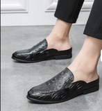 Summer Special Men Made Leather Dress Shoes Comfortable Backless Loafers Mules Men Casual Dress Shoes