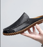 Summer Comfortable Durable Full Grain Leather Sandals Hot Selling Good Quality Original Cowhide Leather Slippers