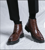 High Ankle Designers Hot Selling Lace up Comfortable Wedding Shoes Elegant Pointed Toe Classic Men Ankle Boots