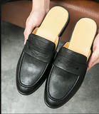Home Slippers for Men Casual Mules Summer Backless Durable Half Penny Loafers Shoes