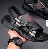 Summer High Quality Arabics Sandals Breathable Genuine Leather Arab Sandals Men Sandale Slippers