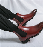 Size 38-46 Chelsea Boots Comfortable Handsome Durable Ankle Men Red Bottom Boots