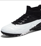 High Top Professional AG TF Long Nail Leather Women Training Football Shoes Soccer Boots for Men