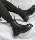 Thick Sole Height Increasing High Top Summer Winter Snow Boots Men Chelsea Boots