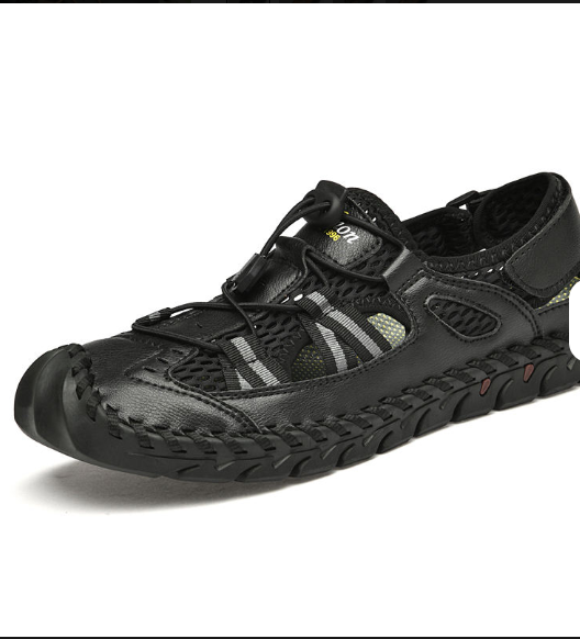 Comfortable Soft Upper Good Quality Summer Beach Fun Men Pure Leather Sandals