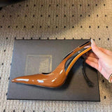 Factory Wholesale Private Label Trendy Kitten High Heel Sandals Slides Mules Heels Shoes Women