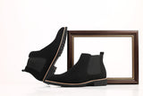 High Ankle Point Toe PU Leather Shoes Formal Occasion Height Increasing Chelsea Boots Men
