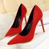 Suede Leather Trendying Factory Custom Pumps High Quality Shoes Women Luxury Heels