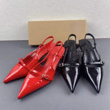 Hot Selling New Fancy Sexy Slingback Stiletto Sandals Red Heels for Ladies