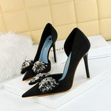 Escarpins Femme Chaussure 2025 New Fashion Slingback Designer Unique Luxury Diamond Heels for Ladies Shoes