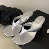 Escarpins Femme Flip Flops Sandal Fashion Pumps Shoes Low Wedge Women Heels for Lady Footwear