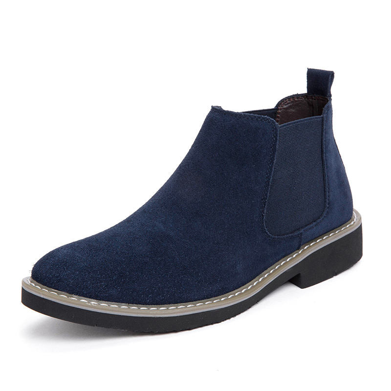 High Cut Fashion Design Genuine Leather Boots Men Chelsea Boots