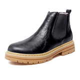 Big Size 38-48 Men Leather Shoes Classy Designers Fashion Height Increasing Thick Sole Men Ankle Winter Boots
