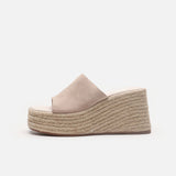 Sandalias Mujer Women Clear Wedge Heel Slipper Jute Espadrille Sole 2024 Comfortable Platform Sandals