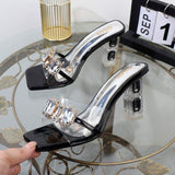 Talons New Arrival Diamond Rhinestone Clear Trending Heels for Elegant Women