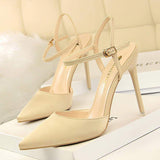 2025 Talon Femme High Quality Pointed Toe Silk Pumps Fashion Elegant Ladies Red Bottom Heels for Women