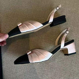 2CM/4.5CM New Arrival Zapatos Mujer Tacon Sandalia Summer Slingback Sexy Pink Heels for Lady