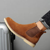 Sepatu Boot Pria Borsa Winter Boots for Men Size 13 Genuine Leather Fashion High Top Men Chelsea Boot