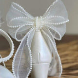 Chaussure Mariage Femme High Quality Dinner Elegant Crystal White Lace Formal Wedding Bride Shoes for Women