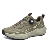 Mens Trail Running Shoes Breathable Hiking Sneakers with Rotary Quick Lace System Lightweight Non Slip Outdoor Trekking Footwear