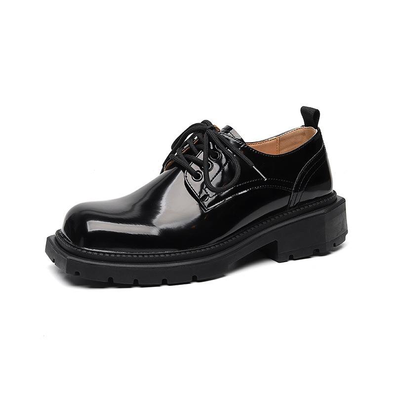 Square Toe Green Outsole Good Looking Fashion Wedding Dress Shoes Classic Formal Height Increasing Men Lace up