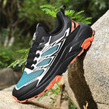 Men Trail Running Shoes Rugged Non Slip Outdoor Adventure Hiking Sneakers Walking Athletic Training Cross Country Sport Trainers