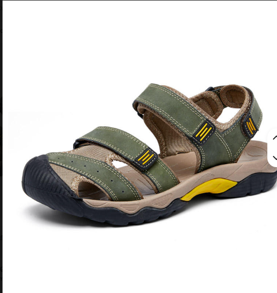 Best Grade Pure Full Grain Leather Material Durable Structure Comfortable Summer Genuine Leather Sandals for Men