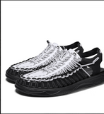 Men's Summer Beach Shoes Sandals Anti Slip Rubber Fashion Leisure Black Red White Mesh Sandals for Men