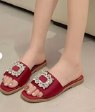 Sandale Plat Quality Silk Rhinestone Diamond Outdoor New Spring Korean Sandals for Women