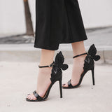 2025 New Fashion Outdoor Cute Fancy Female Shoes Stilettos Butterfly Heels